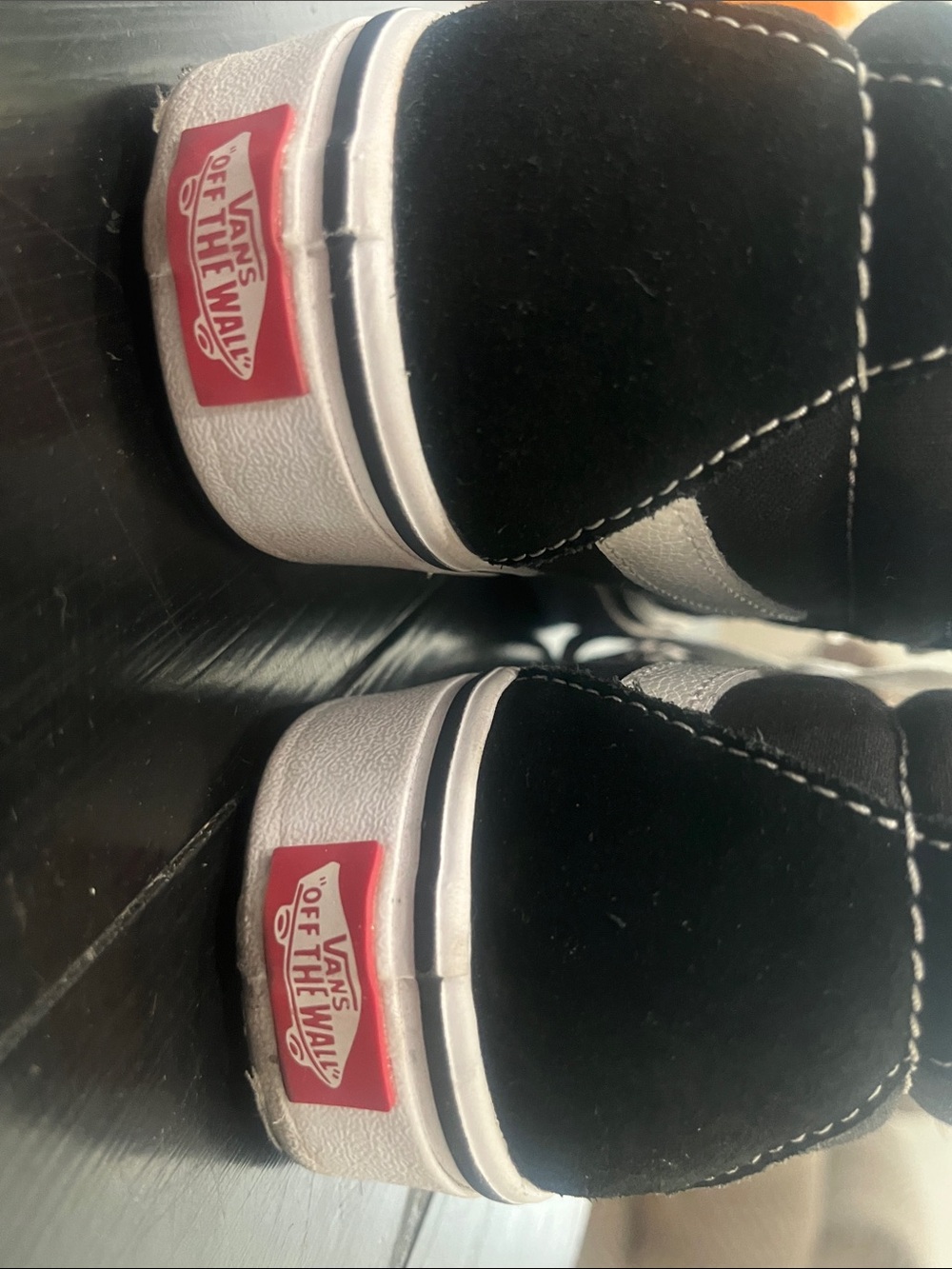Vans Black and White High-Top Skate Sneakers - Picture 3 of 6
